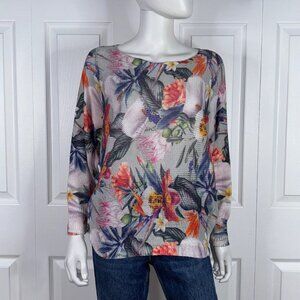 LUISA RICCI floral knit sweater medium